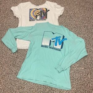 MTV Long Sleeve & Cutoff Neck Tee BUNDLE